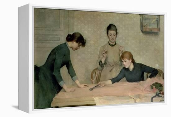 The Sewing Class-Carl Frederic Aagaard-Framed Premier Image Canvas