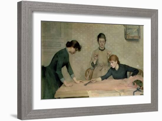 The Sewing Class-Carl Frederic Aagaard-Framed Giclee Print