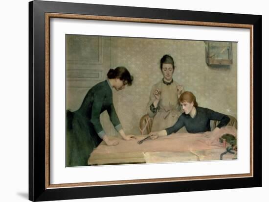 The Sewing Class-Carl Frederic Aagaard-Framed Giclee Print