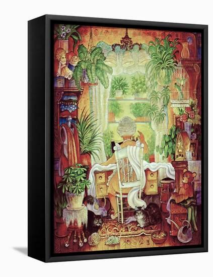 The Sewing Lady 2-Bill Bell-Framed Premier Image Canvas