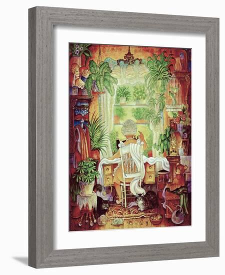 The Sewing Lady 2-Bill Bell-Framed Giclee Print