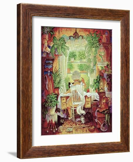 The Sewing Lady 2-Bill Bell-Framed Giclee Print