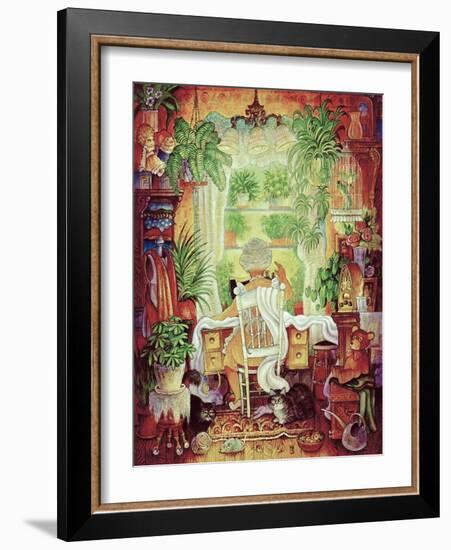 The Sewing Lady 2-Bill Bell-Framed Giclee Print