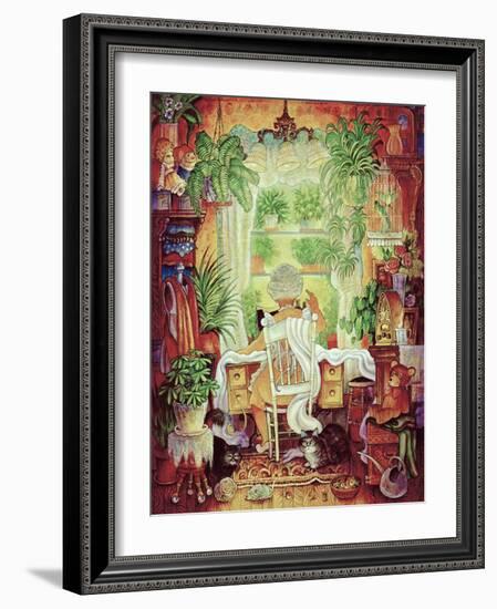 The Sewing Lady 2-Bill Bell-Framed Giclee Print