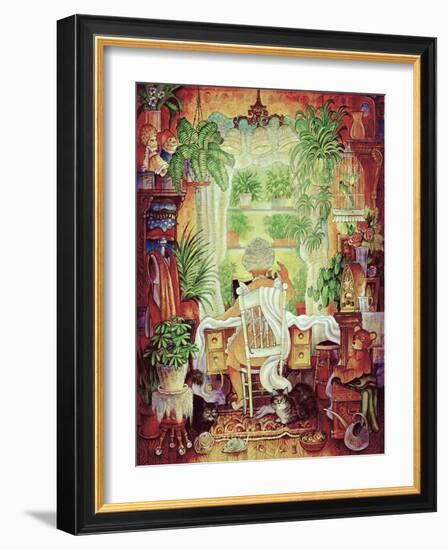 The Sewing Lady 2-Bill Bell-Framed Giclee Print