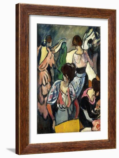 The Sewing Room; Le Salon De Couture, C.1920 (Oil on Canvas)-Louis Valtat-Framed Giclee Print