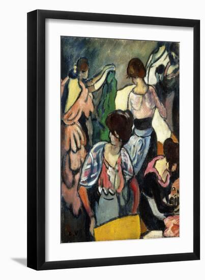 The Sewing Room; Le Salon De Couture, C.1920 (Oil on Canvas)-Louis Valtat-Framed Giclee Print