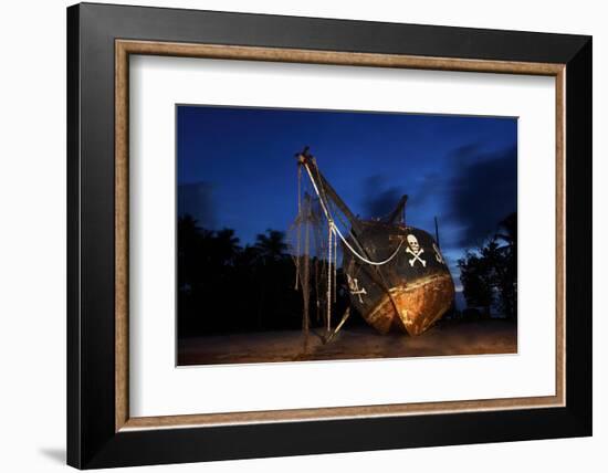 The Seychelles, La Digue, Union Estate, Old Shipyard, Pirate Ship, Evening-Catharina Lux-Framed Photographic Print