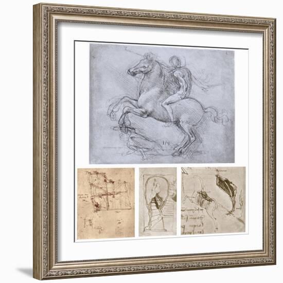 The Sforza Monument, C1488-1493-Leonardo da Vinci-Framed Giclee Print