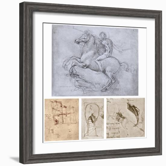 The Sforza Monument, C1488-1493-Leonardo da Vinci-Framed Giclee Print