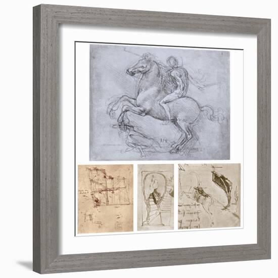 The Sforza Monument, C1488-1493-Leonardo da Vinci-Framed Giclee Print