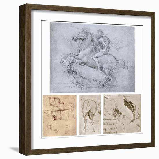 The Sforza Monument, C1488-1493-Leonardo da Vinci-Framed Giclee Print