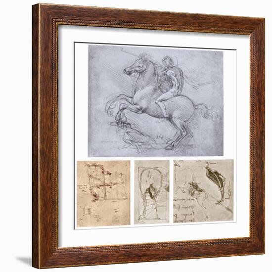 The Sforza Monument, C1488-1493-Leonardo da Vinci-Framed Giclee Print