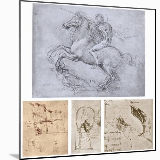 The Sforza Monument, C1488-1493-Leonardo da Vinci-Mounted Giclee Print