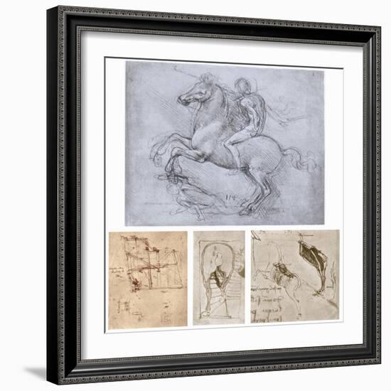 The Sforza Monument, C1488-1493-Leonardo da Vinci-Framed Giclee Print