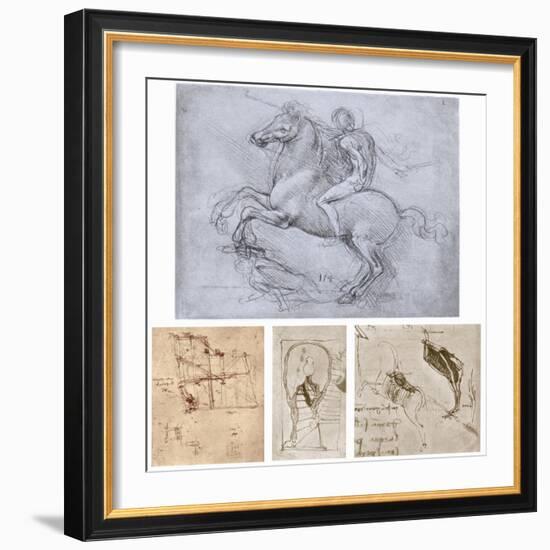 The Sforza Monument, C1488-1493-Leonardo da Vinci-Framed Giclee Print