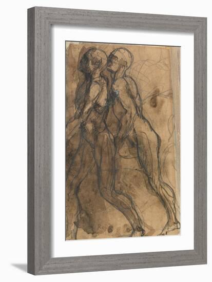 The Shades Approaching Dante and Virgil-Auguste Rodin-Framed Giclee Print