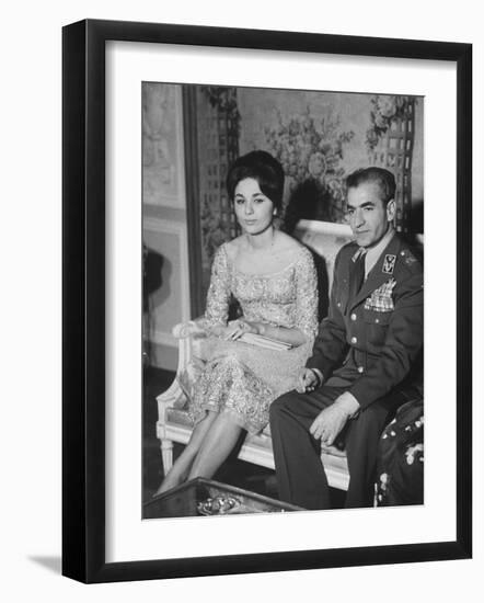 The Shah of Iran Mohamed Reza and His Financee Farah Diba-Loomis Dean-Framed Photographic Print