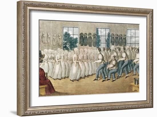 The Shakers Near Lebanon, Published by Currier & Ives, New York-Currier & Ives-Framed Giclee Print