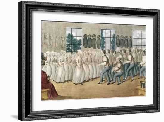 The Shakers Near Lebanon, Published by Currier & Ives, New York-Currier & Ives-Framed Giclee Print