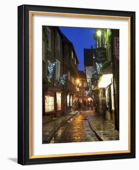 The Shambles at Christmas, York, Yorkshire, England, United Kingdom, Europe-Mark Sunderland-Framed Photographic Print