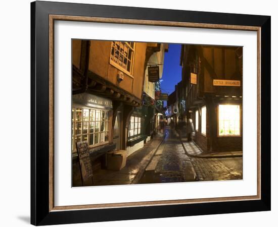 The Shambles at Christmas, York, Yorkshire, England, United Kingdom, Europe-Mark Sunderland-Framed Photographic Print