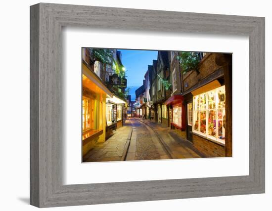 The Shambles at Christmas, York, Yorkshire, England, United Kingdom, Europe-Frank Fell-Framed Photographic Print