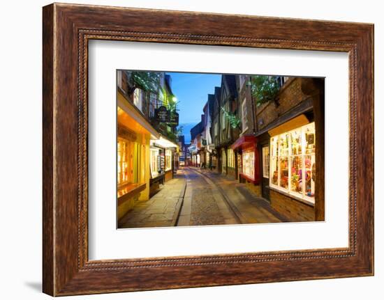 The Shambles at Christmas, York, Yorkshire, England, United Kingdom, Europe-Frank Fell-Framed Photographic Print