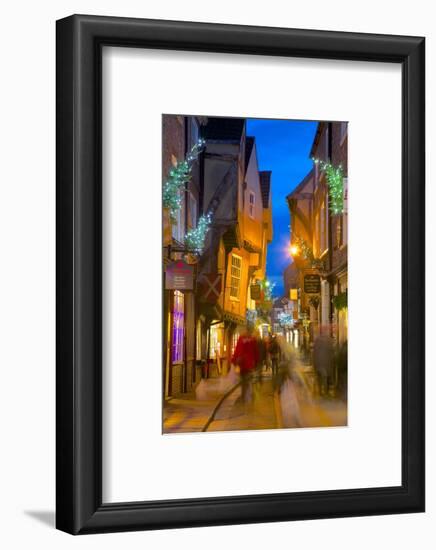 The Shambles at Christmas, York, Yorkshire, England, United Kingdom, Europe-Frank Fell-Framed Photographic Print