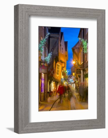 The Shambles at Christmas, York, Yorkshire, England, United Kingdom, Europe-Frank Fell-Framed Photographic Print