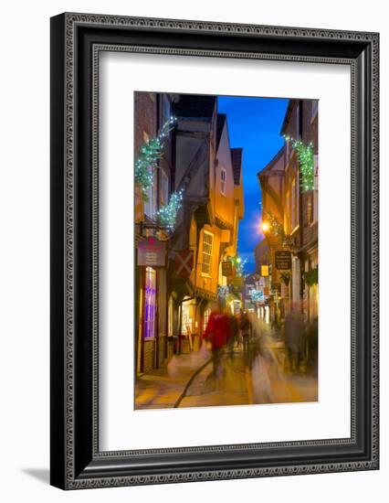 The Shambles at Christmas, York, Yorkshire, England, United Kingdom, Europe-Frank Fell-Framed Photographic Print