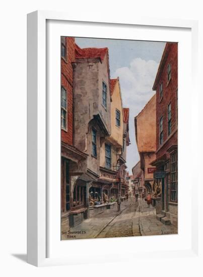 The Shambles, York-Alfred Robert Quinton-Framed Giclee Print