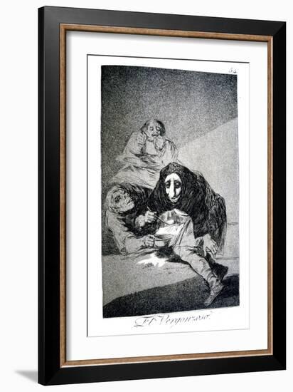 The Shamefaced One, 1799-Francisco de Goya-Framed Giclee Print