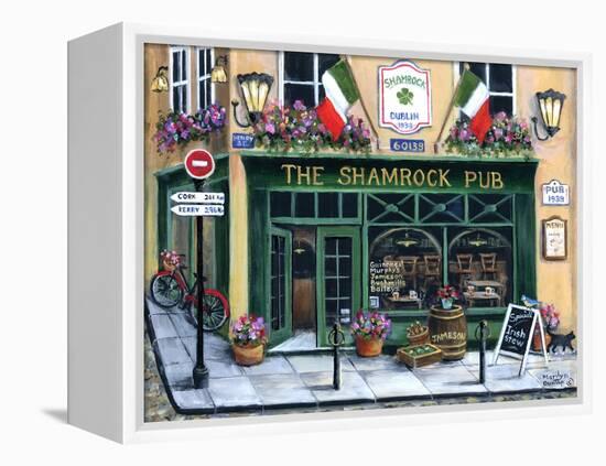 The Shamrock Pub-Marilyn Dunlap-Framed Stretched Canvas