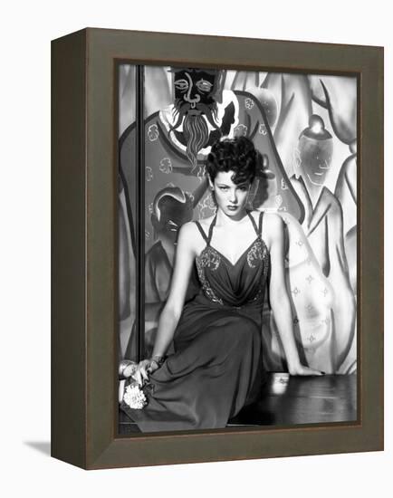 The Shanghai Gesture, Gene Tierney (Wearing a Costume Designed by Oleg Cassini), 1941-null-Framed Stretched Canvas