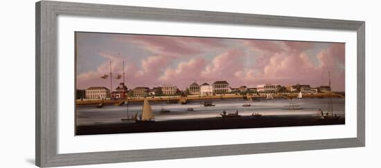 The Shanghai Regatta with a View of the Bund, C.1850-Chinese School-Framed Giclee Print