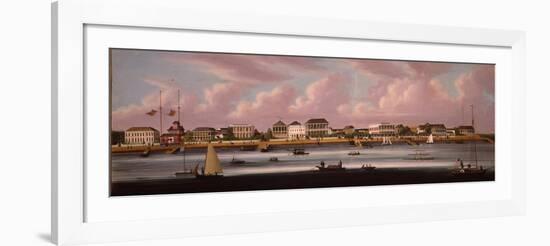 The Shanghai Regatta with a View of the Bund, C.1850-Chinese School-Framed Giclee Print