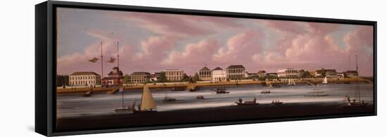 The Shanghai Regatta with a View of the Bund, C.1850-Chinese School-Framed Premier Image Canvas