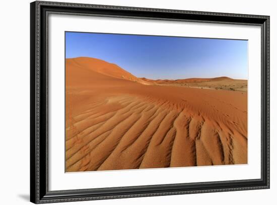 The Shapes of Sand Constantly Shaped by the Wind, Sossusvlei, Namib Naukluft National Park-Roberto Moiola-Framed Photographic Print