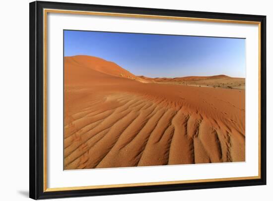 The Shapes of Sand Constantly Shaped by the Wind, Sossusvlei, Namib Naukluft National Park-Roberto Moiola-Framed Photographic Print