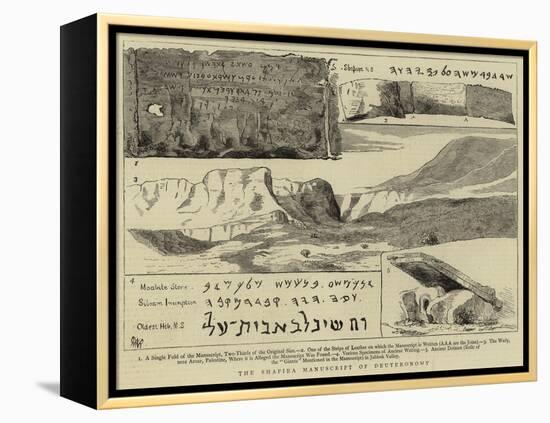 The Shapira Manuscript of Deuteronomy-null-Framed Premier Image Canvas