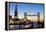 The Shard and Tower Bridge at Night, London, England, United Kingdom, Europe-Miles Ertman-Framed Premier Image Canvas