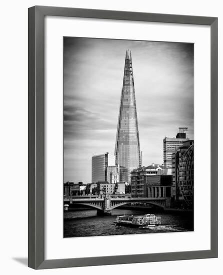 The Shard Building and The River Thames - London - UK - England - United Kingdom - Europe-Philippe Hugonnard-Framed Photographic Print