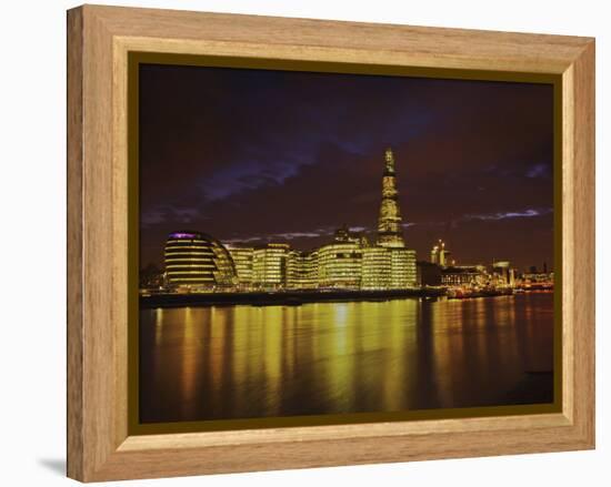 The Shard, City Hall, More London Place, Southwark Crown Court and Hms Belfast at Night, London, En-Mark Chivers-Framed Premier Image Canvas