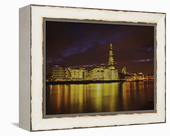 The Shard, City Hall, More London Place, Southwark Crown Court and Hms Belfast at Night, London, En-Mark Chivers-Framed Premier Image Canvas