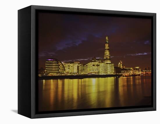 The Shard, City Hall, More London Place, Southwark Crown Court and Hms Belfast at Night, London, En-Mark Chivers-Framed Premier Image Canvas