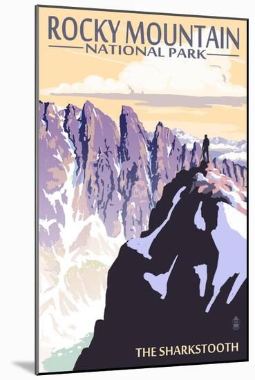 The Sharkstooth - Rocky Mountain National Park-Lantern Press-Mounted Art Print