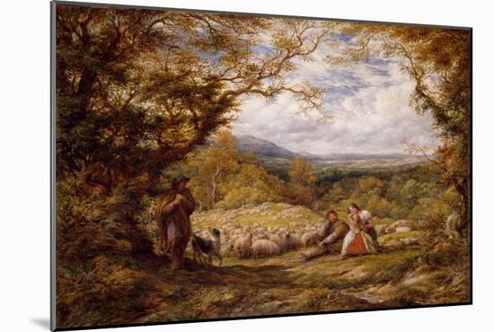 The Sheep Drive, 1863 (Oil on Canvas)-John Linnell-Mounted Giclee Print