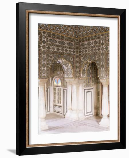 The Sheesh Mahal (Mirrored Hall) (Hall of Mirrors), the City Palace, Jaipur, Rajasthan State, India-John Henry Claude Wilson-Framed Photographic Print