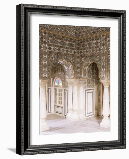 The Sheesh Mahal (Mirrored Hall) (Hall of Mirrors), the City Palace, Jaipur, Rajasthan State, India-John Henry Claude Wilson-Framed Photographic Print